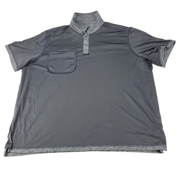 Duluth Polo Shirt Mens Size 2XL Gray Polyester Short Sleeve Fit Golf Performance - Picture 12 of 14
